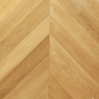Parquet contrecollé Chêne Européen, Chevron Français Naturel, Brossé, Vernis Naturel, Choix Ab, 14-3x125x680mm