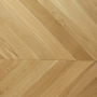 Parquet contrecollé Chêne Européen, Point de Hongrie, Brossé, Vernis UV Naturel, 10-4x90x610mm