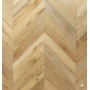 Parquet contrecollé Chêne, Européen, Chevron Français Venise, Brossé, Raboté, Fumé, Verni, Choix Abcd, 10-3x90x510mm