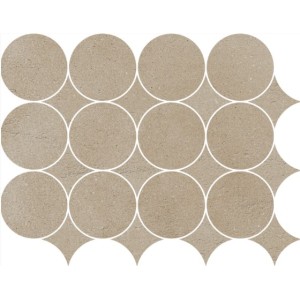 SLOW SABBIA MOSAICO CIRCOLARE 32.1x41.6 MAT