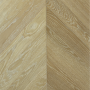 Parquet contrecollé Chêne Venise Chevron Français, Brossé, Vernis UV, Choix Ab, 11-4x90x510mm