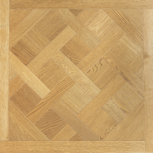 Parquet contrecollé Chêne Européen, Carré, Décor, Brossé, Vernis UV, Choix ABC