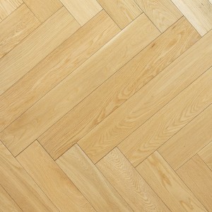 Parquet contrecollé Chêne Européen, Épi Italien, Brossé, Vernis UV Naturel, Choix ABC, 10-4x90x610mm