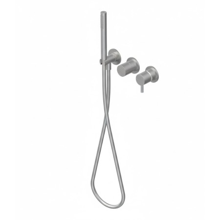 DIAMETRO35 S MITIGEUR MONOCOMMANDE ENCASTRÉ POUR BAIGNOIRE/DOUCHE EN INOX BROSSÉ - PARTIE EXTÉRIEURE