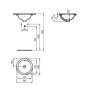 CONNECT - LAVABO 380 MM À ENCASTRER SOUS PLAN