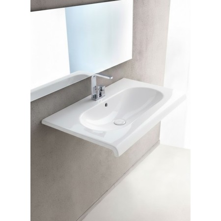 FLUID LAVABO 80 SUSPENDU BIANCO LUCIDO