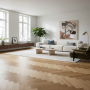 Parquet contrecollé Rovere Adagio, Spina Italiana, Spazzolato, Scelta Live Matt Lacquer, 10,5x790x137