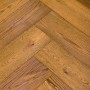 Parquet contrecollé Chêne, Épi 90°, Brossé, Huilé Noyer, Choix ABC, 15-4x190x940