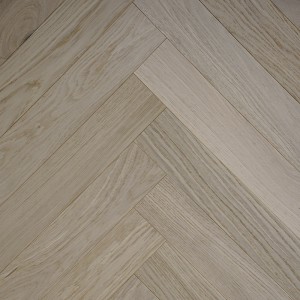 Parquet contrecollé Chêne, Épi 90°, Brossé, Vernis Invisible, Choix ABC, 10-3x90x600