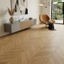 Parquet contrecollé Chêne STAR Épi 45, Brossé, Vernis Mat, 10-3x510x90mm