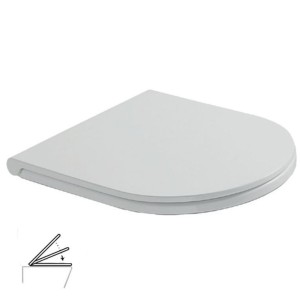 GLOBO FORTY3 COUVERCLE DE WC RÉTRACTABLE AVEC FERMETURE LENTE POUR CUVE DE 57/52 CM