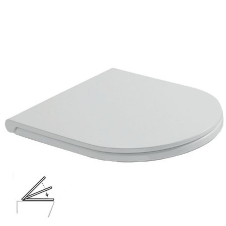GLOBO FORTY3 COUVERCLE DE WC RÉTRACTABLE AVEC FERMETURE LENTE POUR CUVE DE 57/52 CM