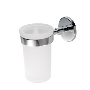 LINEA G NOUVELLE PORTE-BROSSE À DENTS EN VERRE SATINÉ BLANC