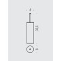 COLOMBO ACCESSORI BAGNO SUPPORT DE BALAI DE TOILETTE BASIC