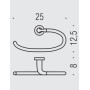 COLOMBO ACCESSORI BAGNO SUPPORT DE SERVIETTE À ANNEAU BASIC