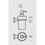 COLOMBO ACCESSORI BAGNO DISTRIBUTEUR DE SAVON LIQUIDE MURAL BASIC
