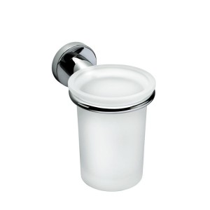 COLOMBO ACCESSORI BAGNO SUPPORT DE BROSSE À DENTS EN VERRE MURAL BASIC