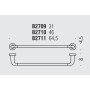 COLOMBO ACCESSORI BAGNO BASIC PORTE SERVIETTE 64.5cm