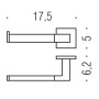 COLOMBO ACCESSORI BAGNO SUPPORT DE ROULEAU GAUCHE BASIC Q
