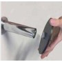 LINEA G ZEN PIANTANA PORTE-BROSSE EN MÉTAL + PORTE-ROULEAU - ARDOISE