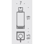 COLOMBO ACCESSORI BAGNO REGARD DISPOSITIVE DE SAVON LIQUIDE MURAL