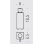 COLOMBO ACCESSORI BAGNO SUPPORT DE DISTRIBUTEUR DE SAVON LIQUIDE EN CHROME