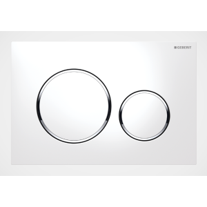 GEBERIT SIGMA 20 PLAQUE BLANC-CHROME-BLANC