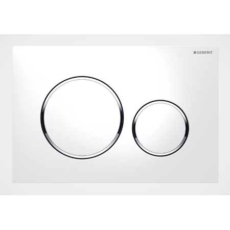 GEBERIT SIGMA 20 PLAQUE BLANC-CHROME-BLANC