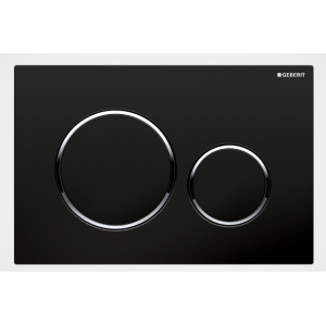 GEBERIT SIGMA 20 PLAQUE NOIRE-CROMÉ-NOIRE