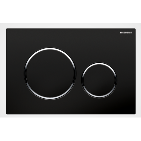 GEBERIT SIGMA 20 PLAQUE NOIRE-CROMÉ-NOIRE