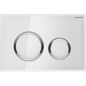 GEBERIT SIGMA 21 PLAQUE EN VERRE BLANC