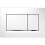 GEBERIT SIGMA 30 PLAQUE BLANC-CHROME-BLANC
