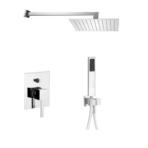 ITALMIX KIT DOUCHE TIME SQUARE PULVÉRISATEUR DE 30CM + PULVERISATEUR + MITIGEUR À 2 VOIES