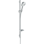 HANSGROHE RAINDANCE SELECT E SET DE DOUCHE 120 3JET AVEC RAIL DE DOUCHE 90 CM ET PORTE-SAVON BLANC/CHROME