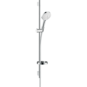 HANSGROHE RAINDANCE SELECT S SET DE DOUCHE 120 3JET AVEC RAIL DE DOUCHE 90 CM ET PORTE-SAVON BLANC/CHROME