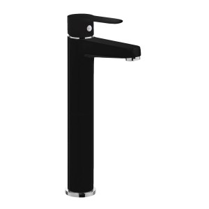 ITALMIX ROBINET DE LAVABO HAUT C/ÉVACUATION DIVINA NOIR