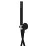 ITALMIX DIVINA Support de Douche avec Prise d'Eau, Flexible 150 Cm et Douchette Noire Mat