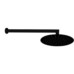 ITALMIX DIVINA NOIR SOFFIONE + BRAS DE DOUCHE DIAMÈTRE 25CM