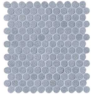 FAP CERAMICHE LIGNE DE COULEUR ARGENT/AVIO MOSAÏQUE RONDE 29.5X29.5