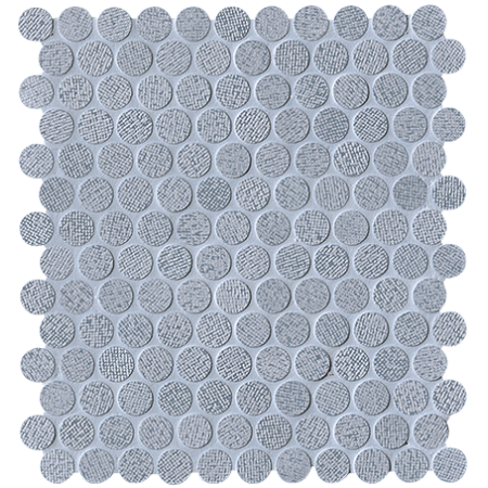 FAP CERAMICHE LIGNE DE COULEUR ARGENT/AVIO MOSAÏQUE RONDE 29.5X29.5