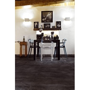 REX CÉRAMIQUES ARDOISE NOIR MATT 60X120 RECTIFIÉ 6mm