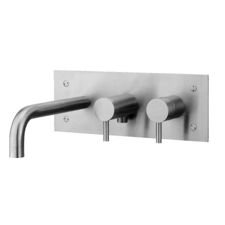 PAFFONI MITIGEUR ENCASTRÉ EN ACIER POUR BAIGNOIRE 2 SORTIES S/SET DE DOUCHE EN ACIER
