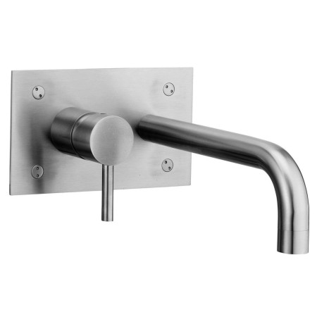 PAFFONI ROBINET D'ENCASTRE EN ACIER POUR LAVABO AVEC PLAQUE
