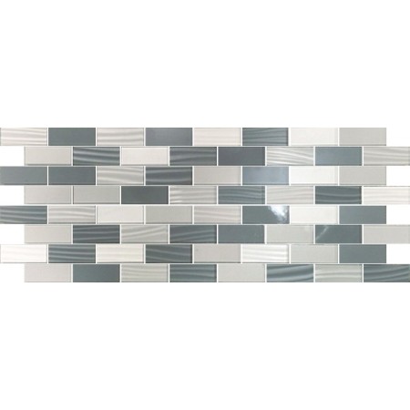 PAUL CERAMICHE MOSAÏQUE LINEUP GRIS 3D 20X50