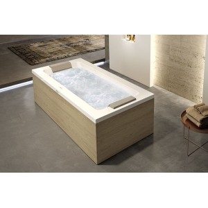 JACUZZI® SHARP DOUBLE 190X90X57H BAIN À BULLES BLANC BRILLANT