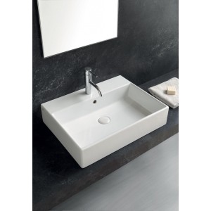SANITAIRES CIELO SMILE LAVABO RECTANGULAIRE 50X46