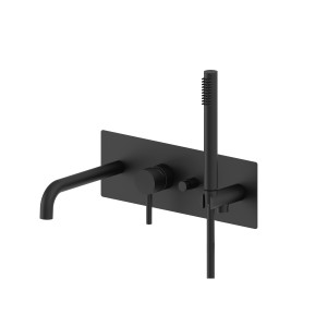 PAFFONI ROBINETTERIE INTÉGRÉE POUR BAIGNOIRE/DOUCHE NOIR MAT