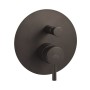 PAFFONI ROBINET DE DOUCHE ENCASTRÉ AVEC DÉVIATEUR 2 VOIES NOIR MAT