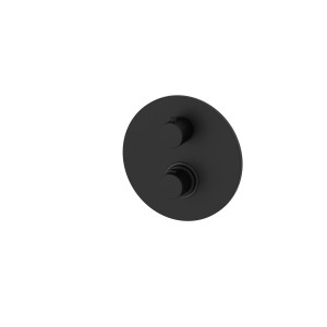 PAFFONI MITIGEUR ENCASTRÉ THERMOSTATIQUE POUR DOUCHE AVEC DÉVIATEUR 3 VOIES NOIR MAT