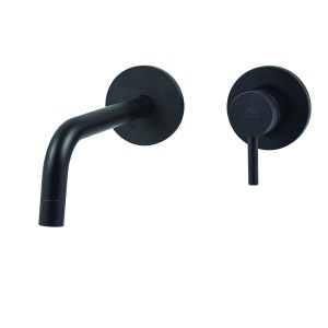 PAFFONI ROBINET ENCASTRÉ LAVABO 17,8CM SANS PLAQUE NOIR MAT